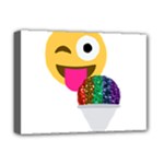 glitter wink emoji  Deluxe Canvas 16  x 12  (Stretched) 