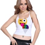 glitter wink emoji  Spaghetti Strap Bra Top