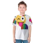 glitter wink emoji  Kids  Cotton Tee