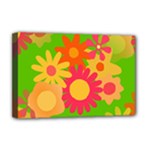 Groovy Mod Floral Deluxe Canvas 18  x 12  (Stretched)