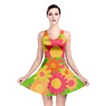 Groovy Mod Floral Reversible Skater Dress