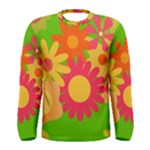 Groovy Mod Floral Men s Long Sleeve Tee