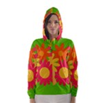 Groovy Mod Floral Hooded Wind Breaker (Women)