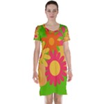 Groovy Mod Floral Short Sleeve Nightdress