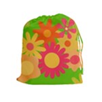 Groovy Mod Floral Drawstring Pouch (XL)