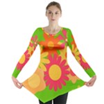 Groovy Mod Floral Long Sleeve Tunic 