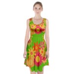 Groovy Mod Floral Racerback Midi Dress