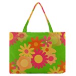 Groovy Mod Floral Medium Zipper Tote Bag