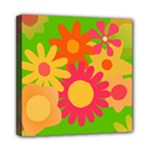 Groovy Mod Floral Mini Canvas 8  x 8  (Stretched)