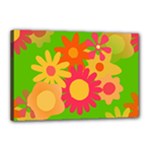 Groovy Mod Floral Canvas 18  x 12  (Stretched)