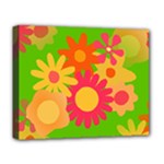 Groovy Mod Floral Deluxe Canvas 20  x 16  (Stretched)