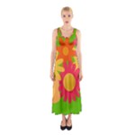 Groovy Mod Floral Sleeveless Maxi Dress