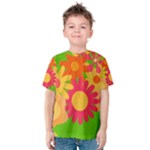 Groovy Mod Floral Kids  Cotton Tee