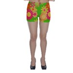 Groovy Mod Floral Skinny Shorts