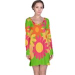 Groovy Mod Floral Long Sleeve Nightdress