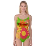 Groovy Mod Floral Camisole Leotard 