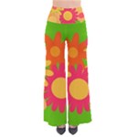 Groovy Mod Floral Women s Chic Palazzo Pants 