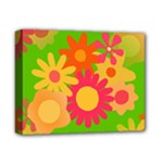 Groovy Mod Floral Deluxe Canvas 14  x 11  (Stretched)