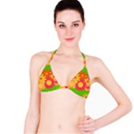 Groovy Mod Floral Bikini Top