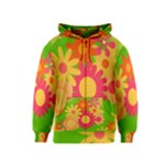 Groovy Mod Floral Kids  Zipper Hoodie