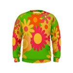 Groovy Mod Floral Kids  Sweatshirt