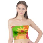 Groovy Mod Floral Tube Top