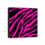 pink zebra  Mini Canvas 4  x 4  (Stretched)