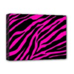 pink zebra  Deluxe Canvas 16  x 12  (Stretched) 