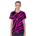 pink zebra  Women s Cotton Tee