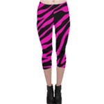 pink zebra  Capri Leggings 