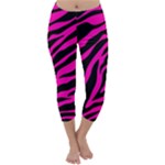 pink zebra  Capri Winter Leggings 