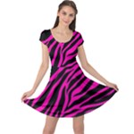 pink zebra  Cap Sleeve Dress