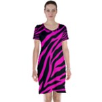 pink zebra  Short Sleeve Nightdress