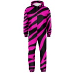 pink zebra  Hooded Jumpsuit (Men)