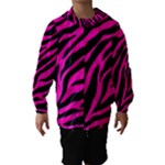 pink zebra  Hooded Wind Breaker (Kids)