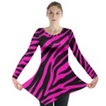 pink zebra  Long Sleeve Tunic 