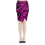 pink zebra  Midi Wrap Pencil Skirt