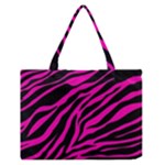 pink zebra  Medium Zipper Tote Bag