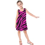 pink zebra  Kids  Sleeveless Dress