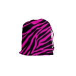 pink zebra  Drawstring Pouch (Small)