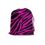 pink zebra  Drawstring Pouch (Large)