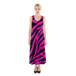 pink zebra  Sleeveless Maxi Dress