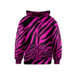 pink zebra  Kids  Zipper Hoodie