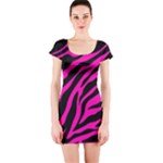 pink zebra  Short Sleeve Bodycon Dress