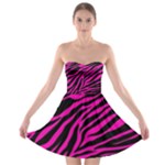 pink zebra  Strapless Bra Top Dress