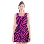 pink zebra  Scoop Neck Skater Dress