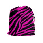 pink zebra  Drawstring Pouch (XL)