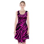 pink zebra  Racerback Midi Dress