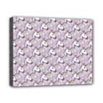 hologram unicorn emoji  Canvas 10  x 8  (Stretched)