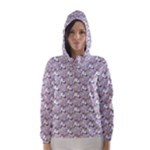 hologram unicorn emoji  Hooded Wind Breaker (Women)